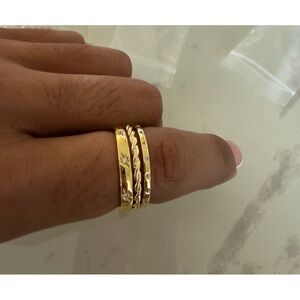 Uncommon James Gold-Tone Ring Trio